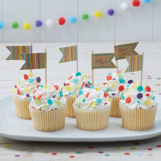 Multi-coloured Cupcake Toppers