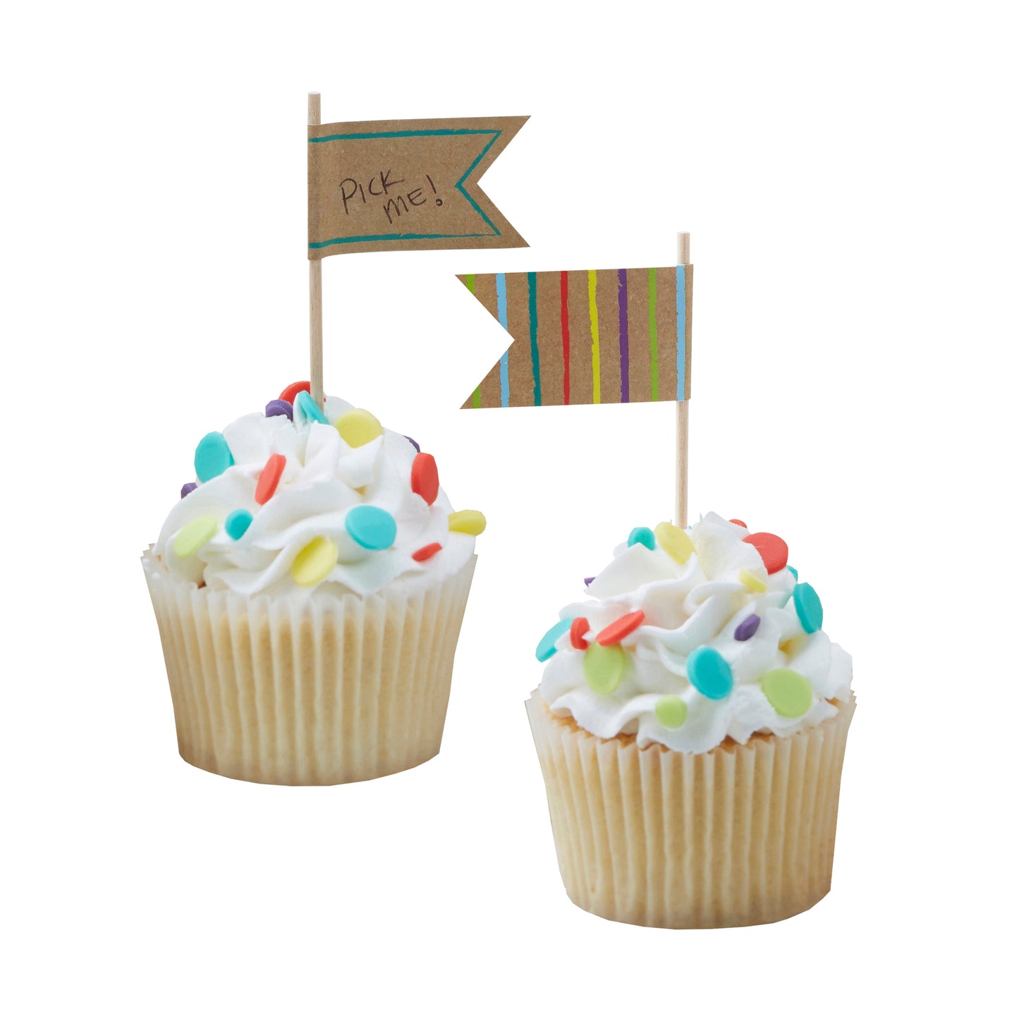 Multi-coloured Cupcake Toppers
