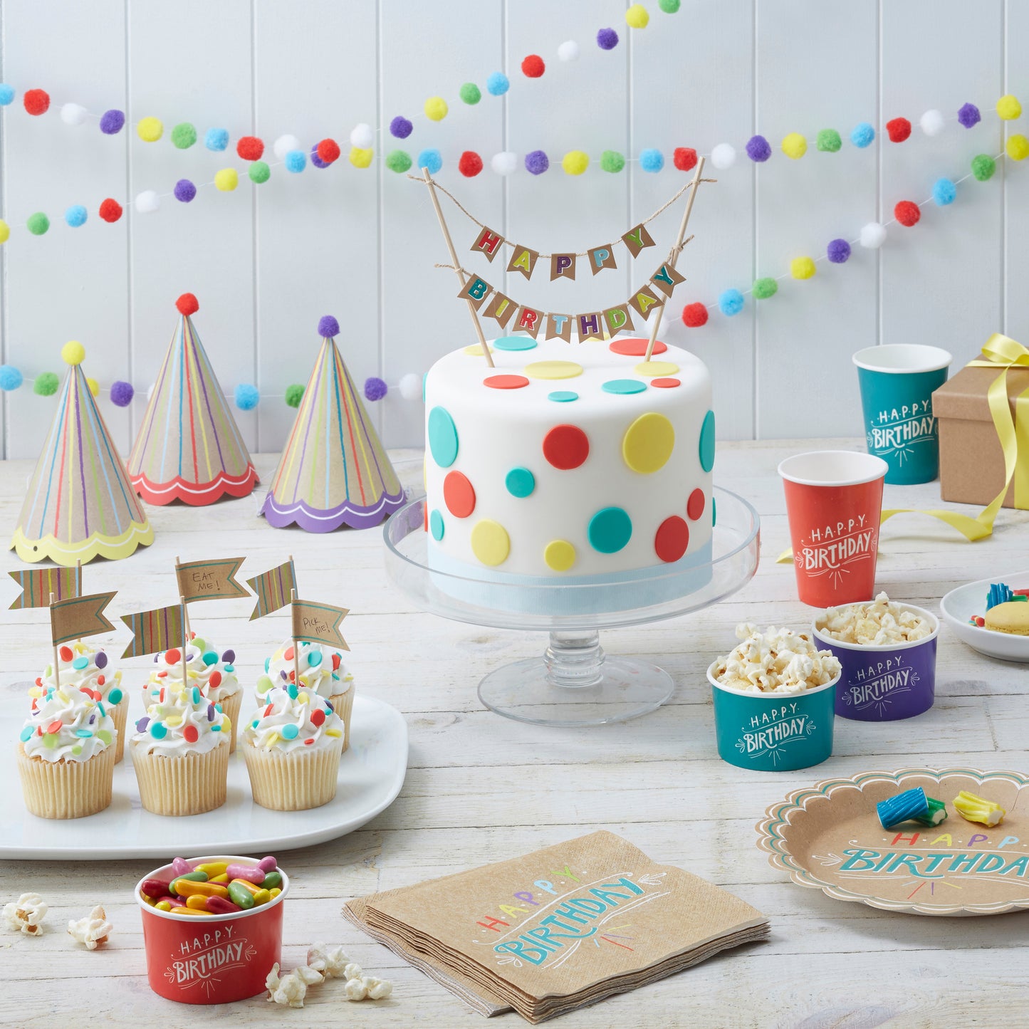 Multi-coloured Cupcake Toppers