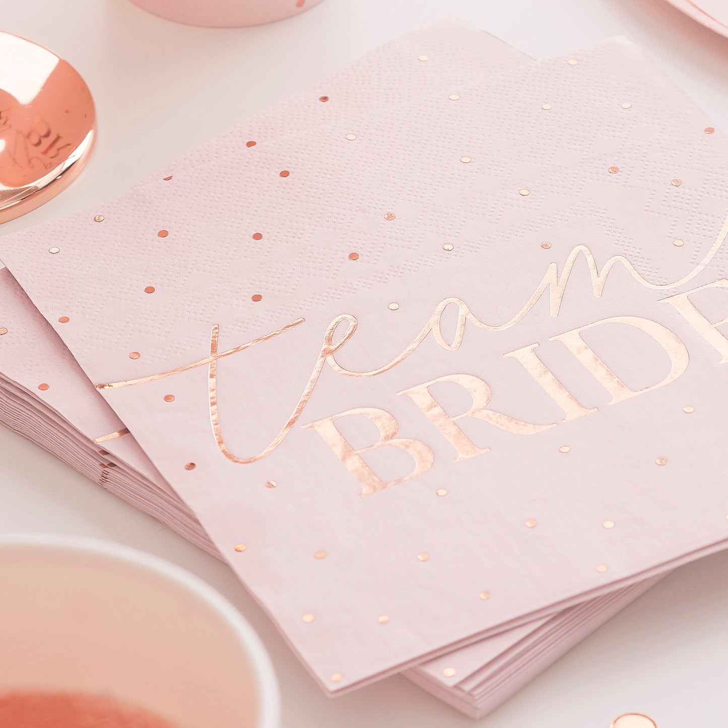 Rose Gold Foiled Hen Party Napkins