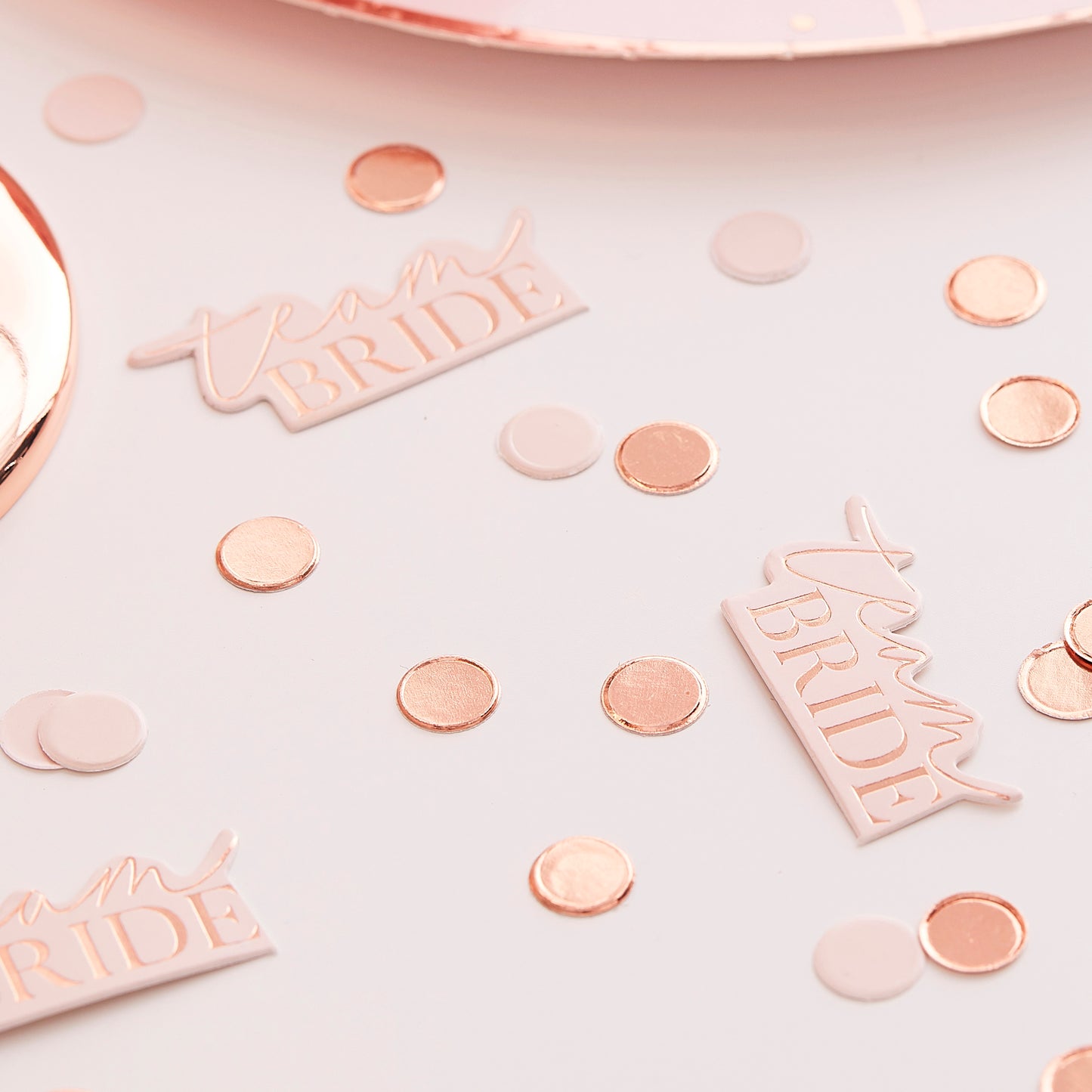 Team Bride Blush and Rose gold Hen Party Confetti