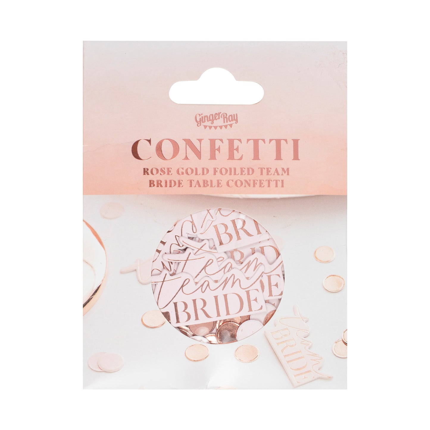 Team Bride Blush and Rose gold Hen Party Confetti