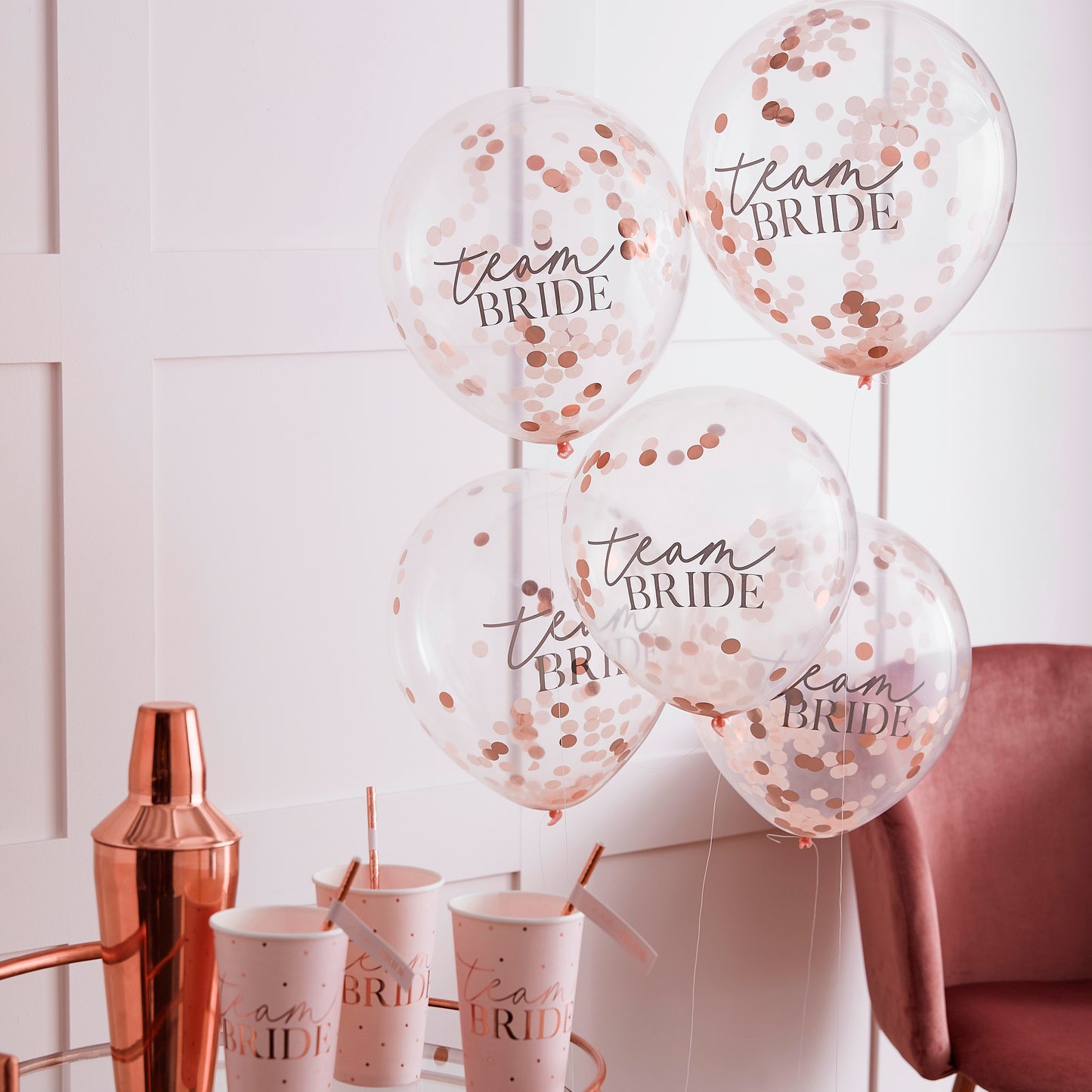 Confetti Filled Team Bride Hen Party Balloons
