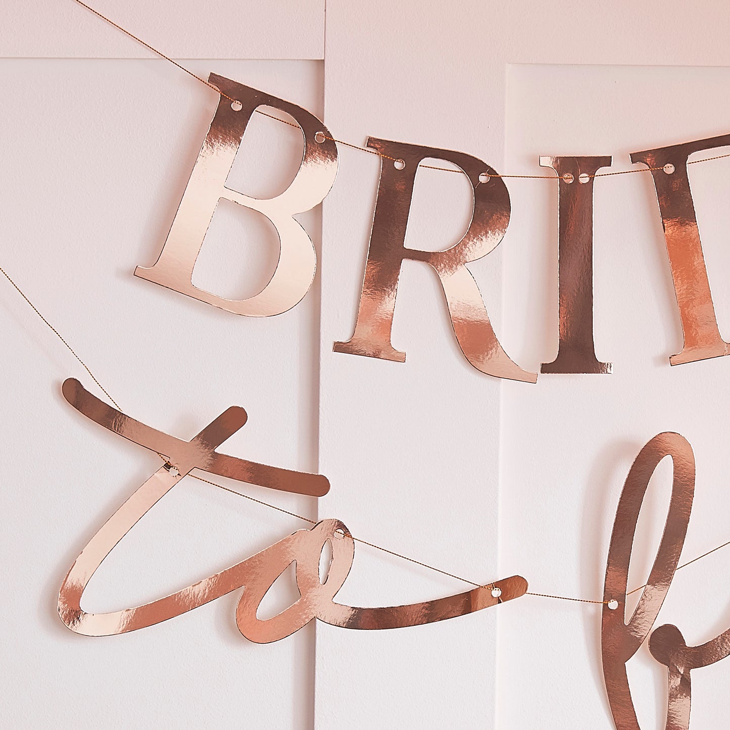Rose Gold Bride To Be Hen Party Banner