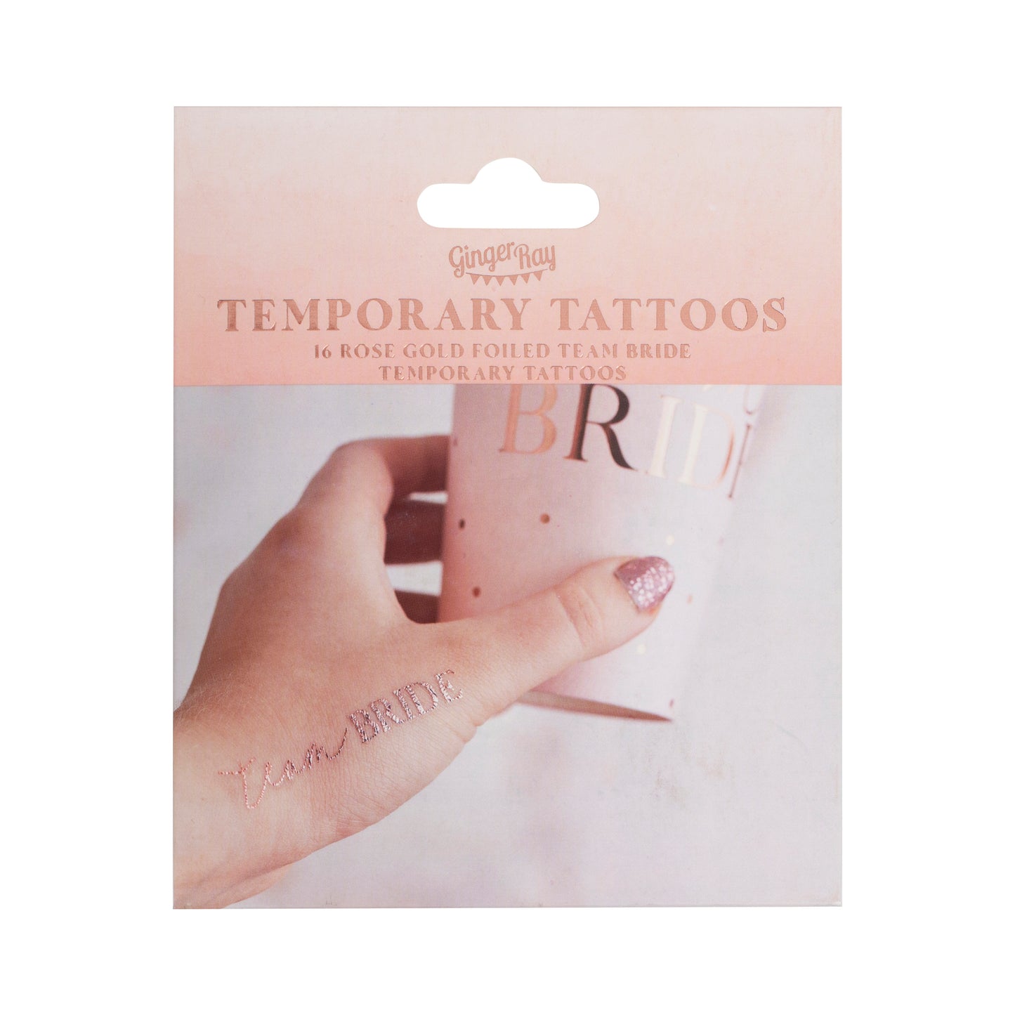 Rose Gold Team Bride Hen Party Tattoos