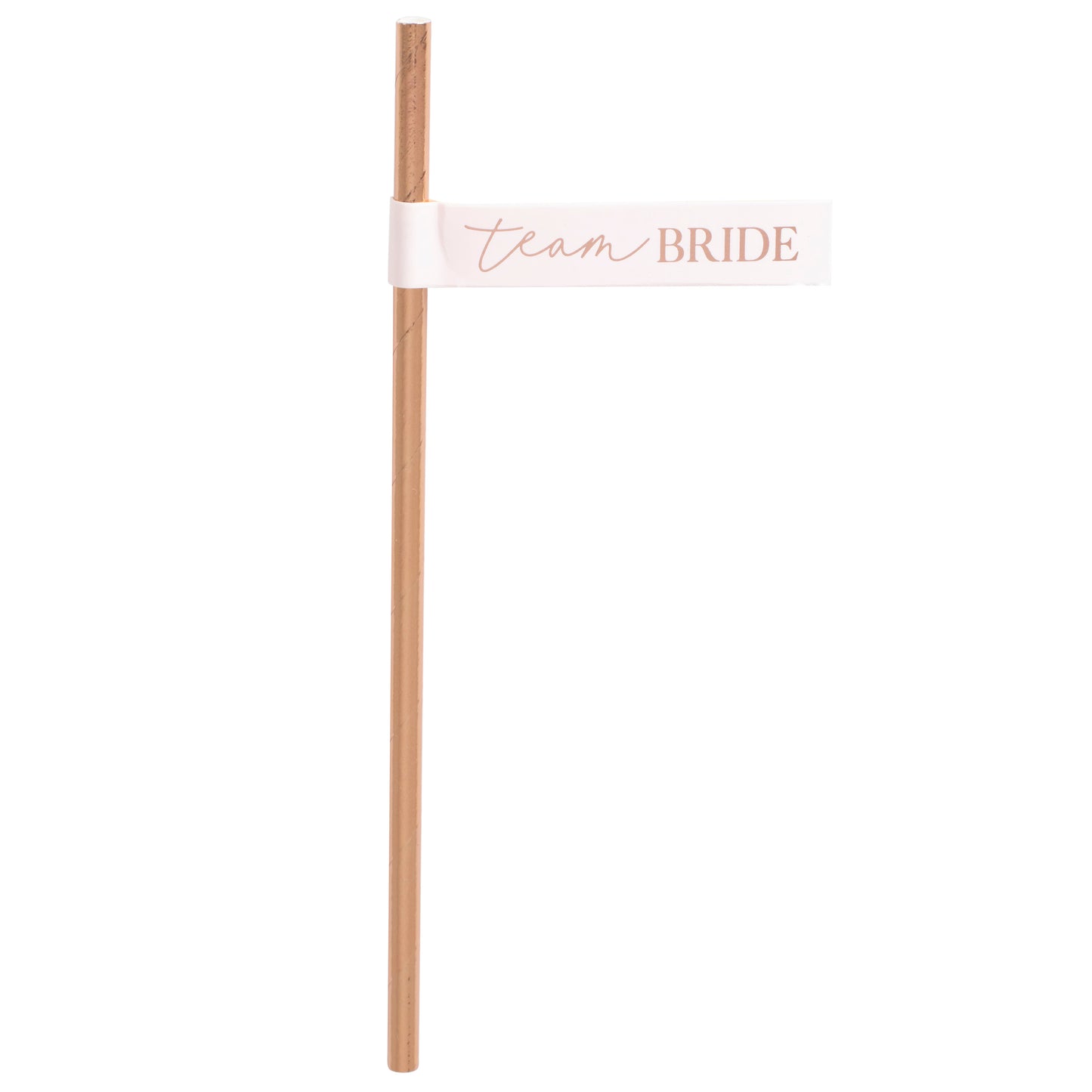 Rose Gold Team Bride Flag Hen Party Straws