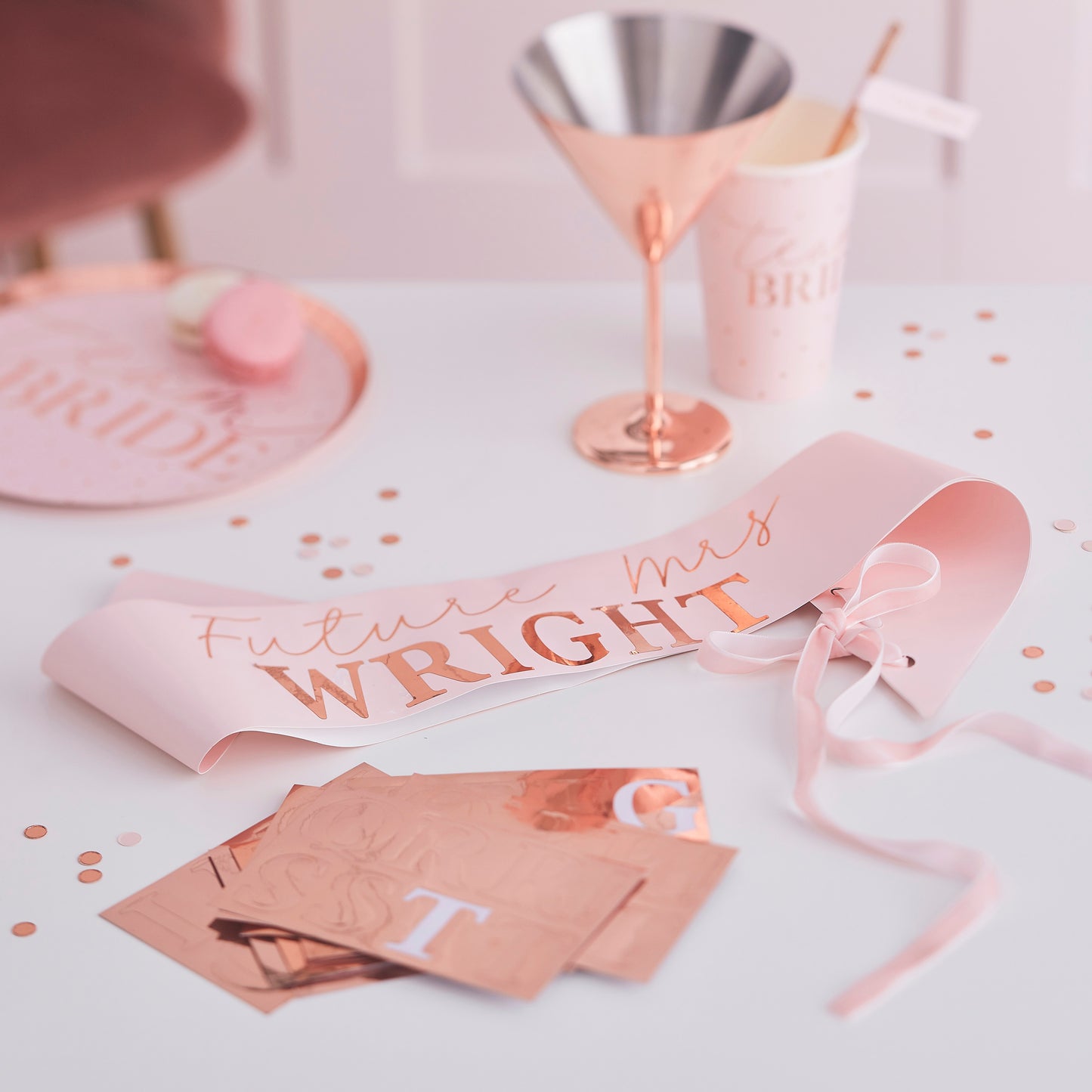 Personalised Rose Gold Hen Party Bride To Be Sash