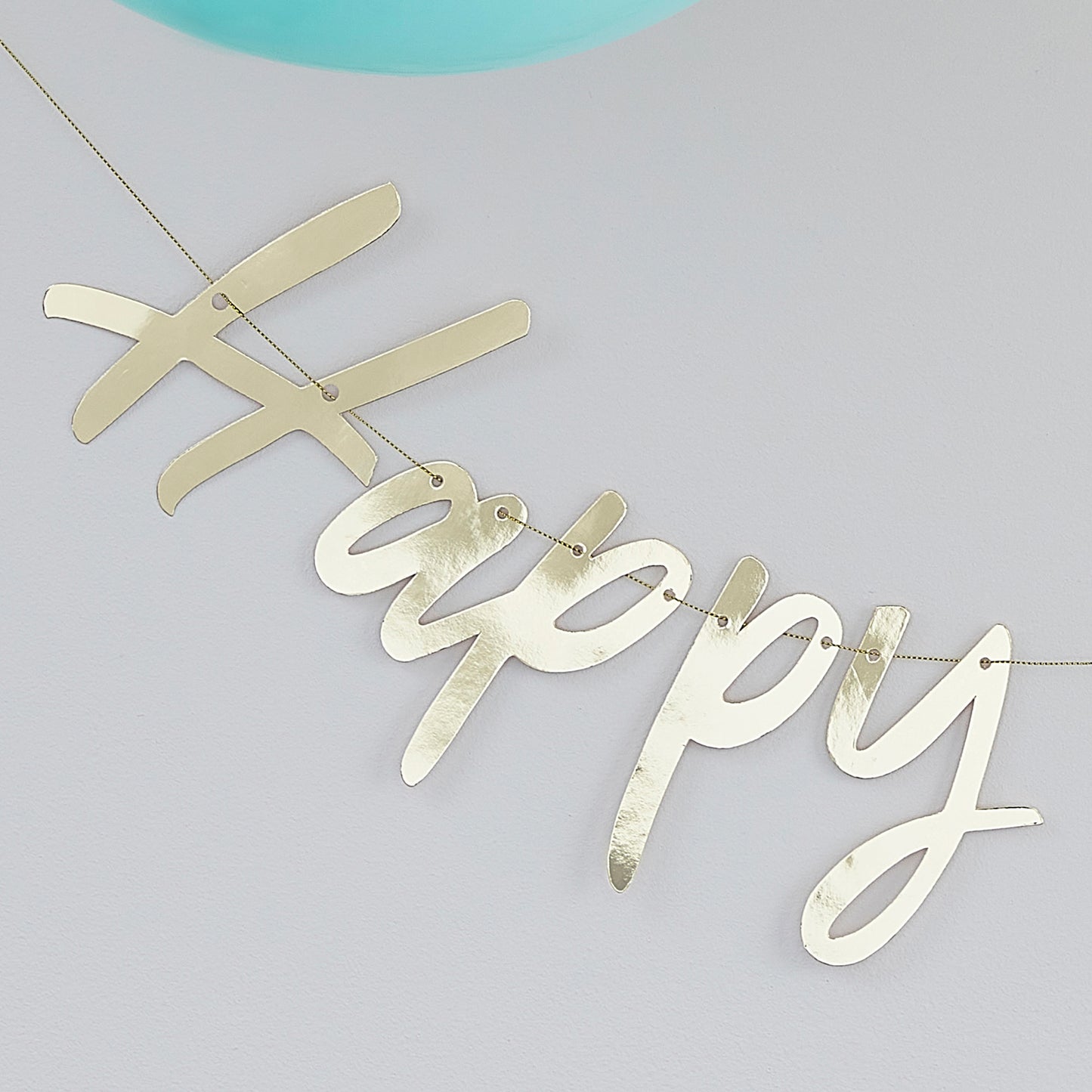 Gold Happy Easter Bunting Banner Decoration