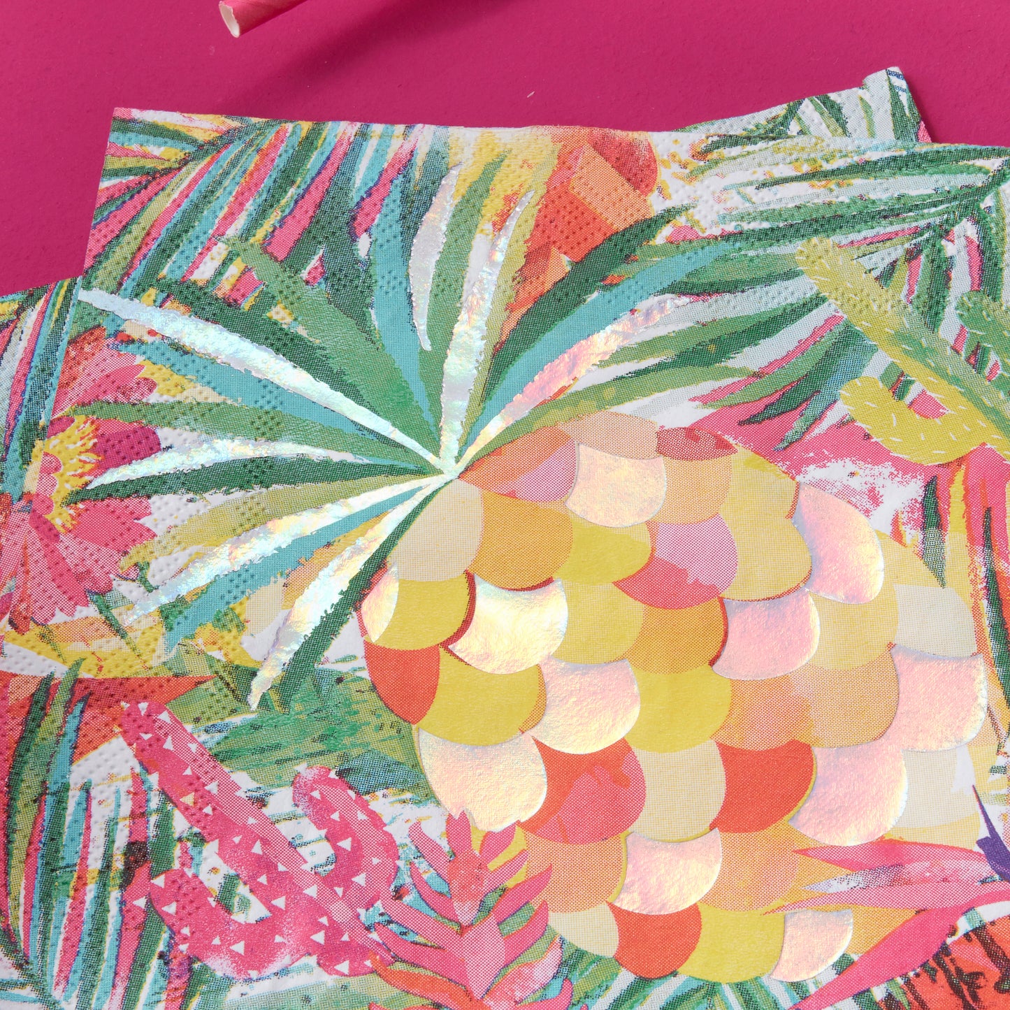 Iridescent Pineapple Napkins - Hot Summer