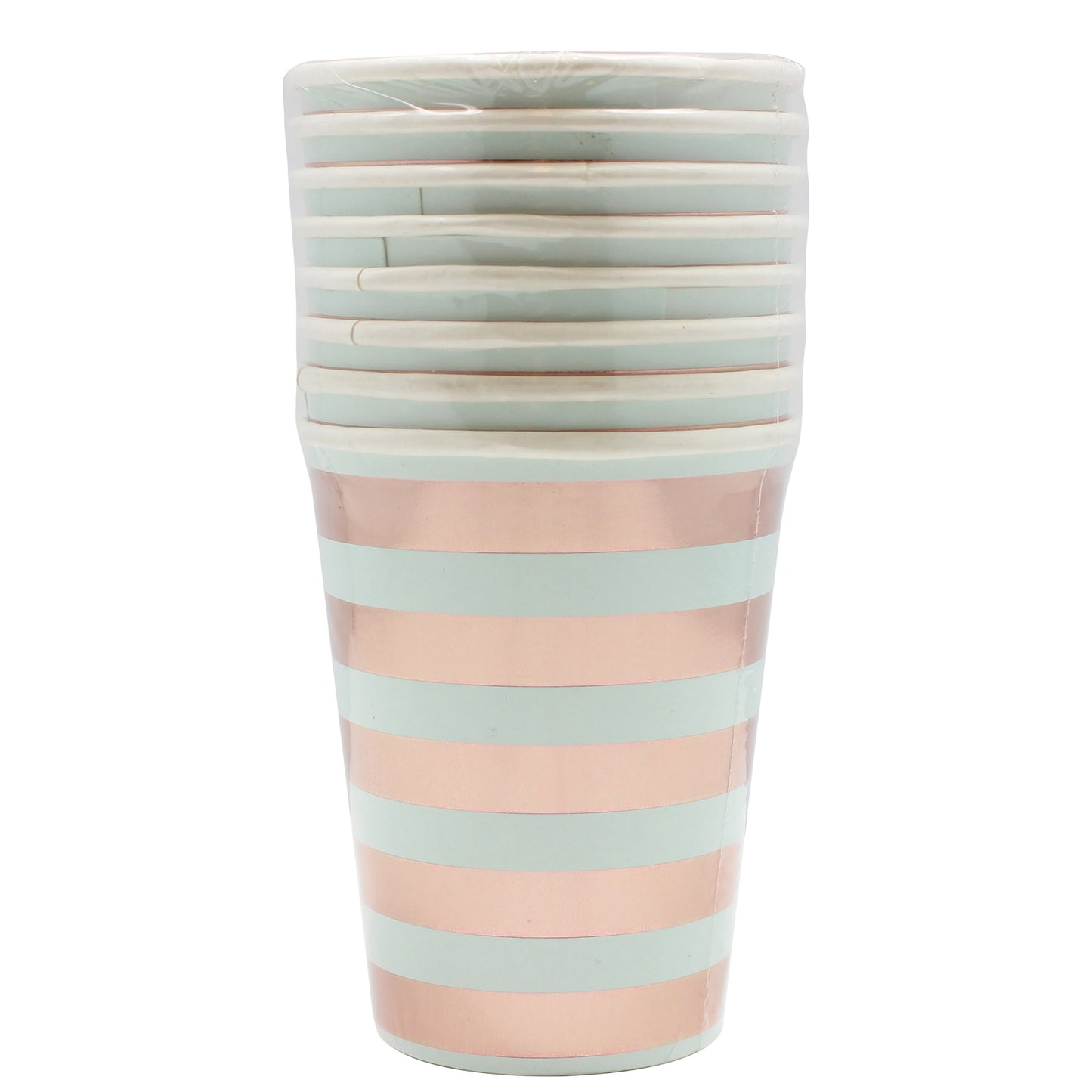 Mint and Rose Gold Paper Cups