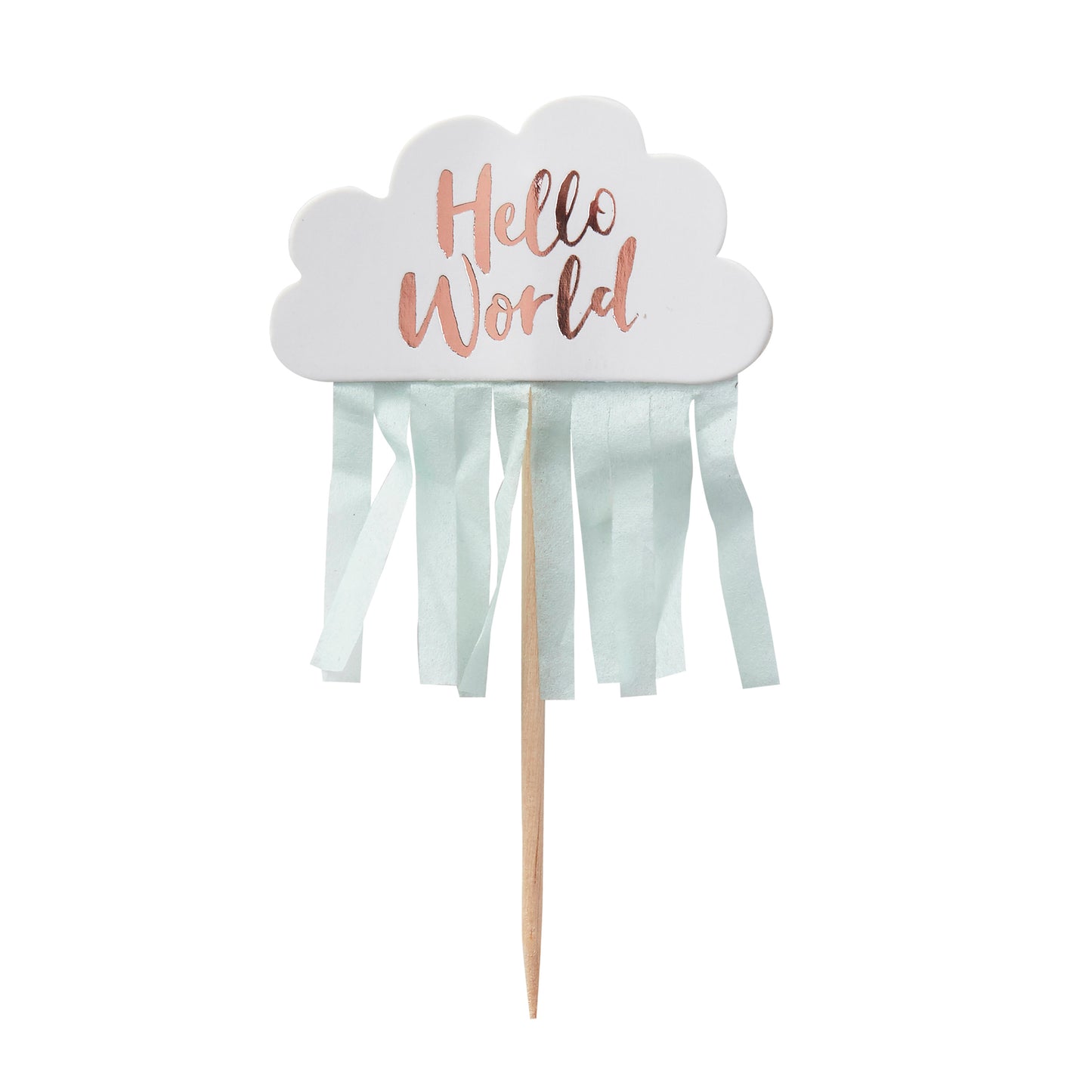 Hello World Baby Shower Cupcake Toppers
