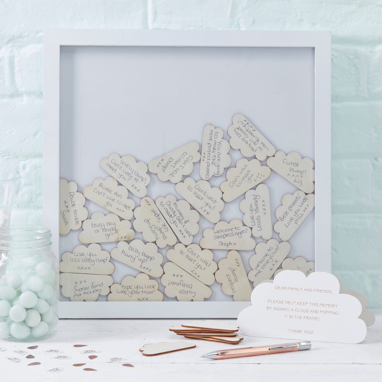 Cloud Drop Top Frame Guest Book Alternative