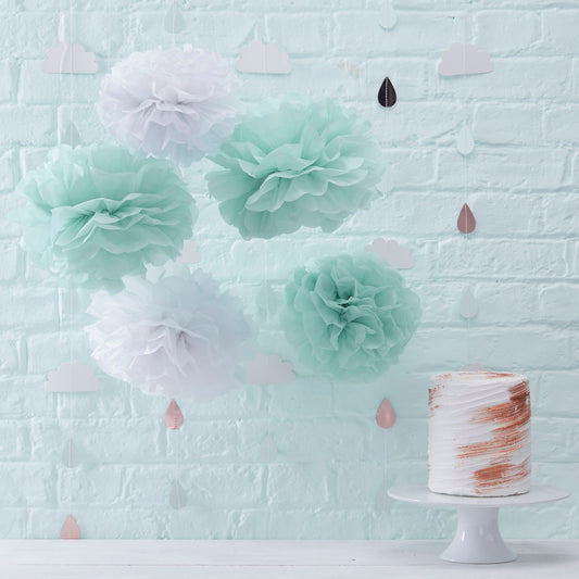 Tissue Pom Poms Baby Shower Decoration