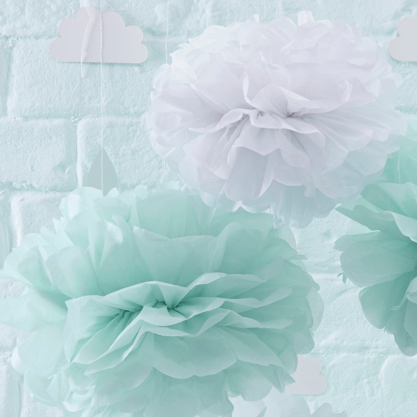 Tissue Pom Poms Baby Shower Decoration