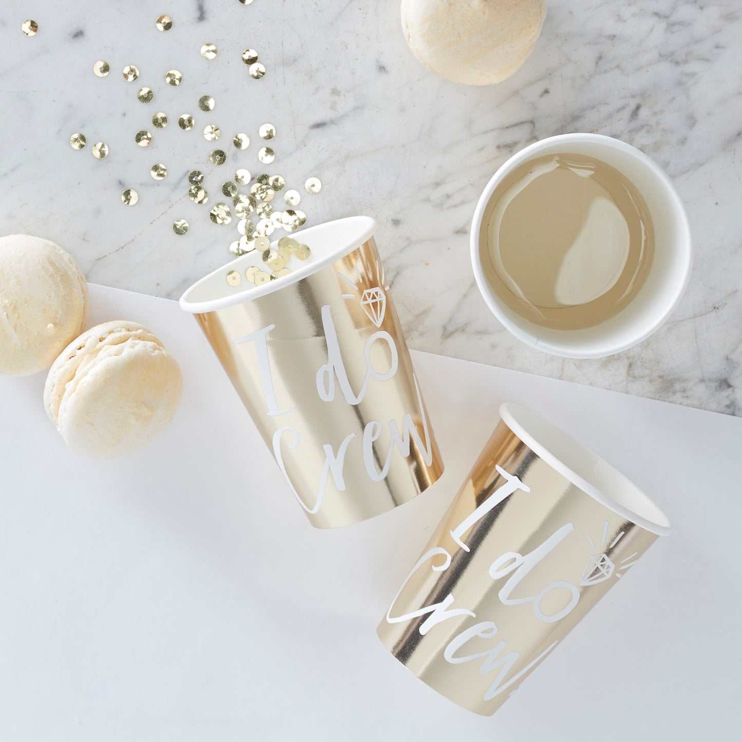 Gold Foiled I Do Crew Hen Party Paper Cups