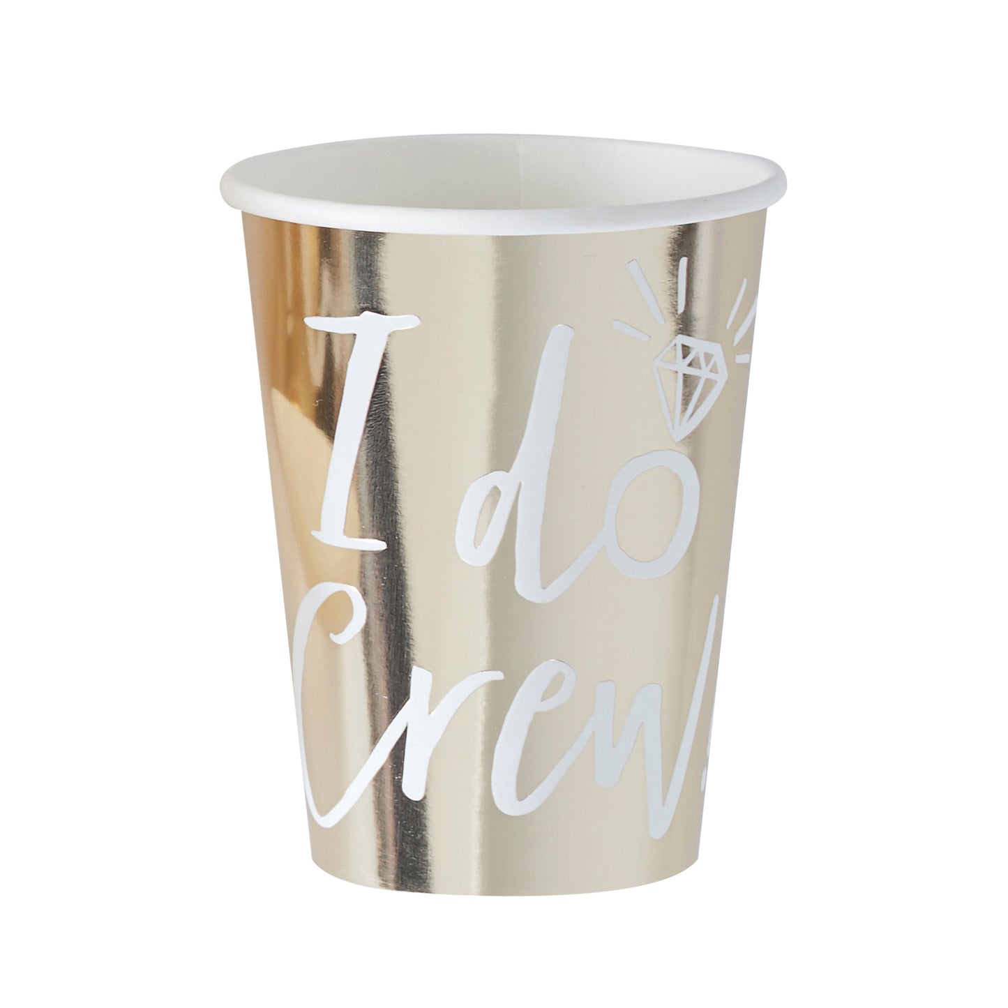 Gold Foiled I Do Crew Hen Party Paper Cups