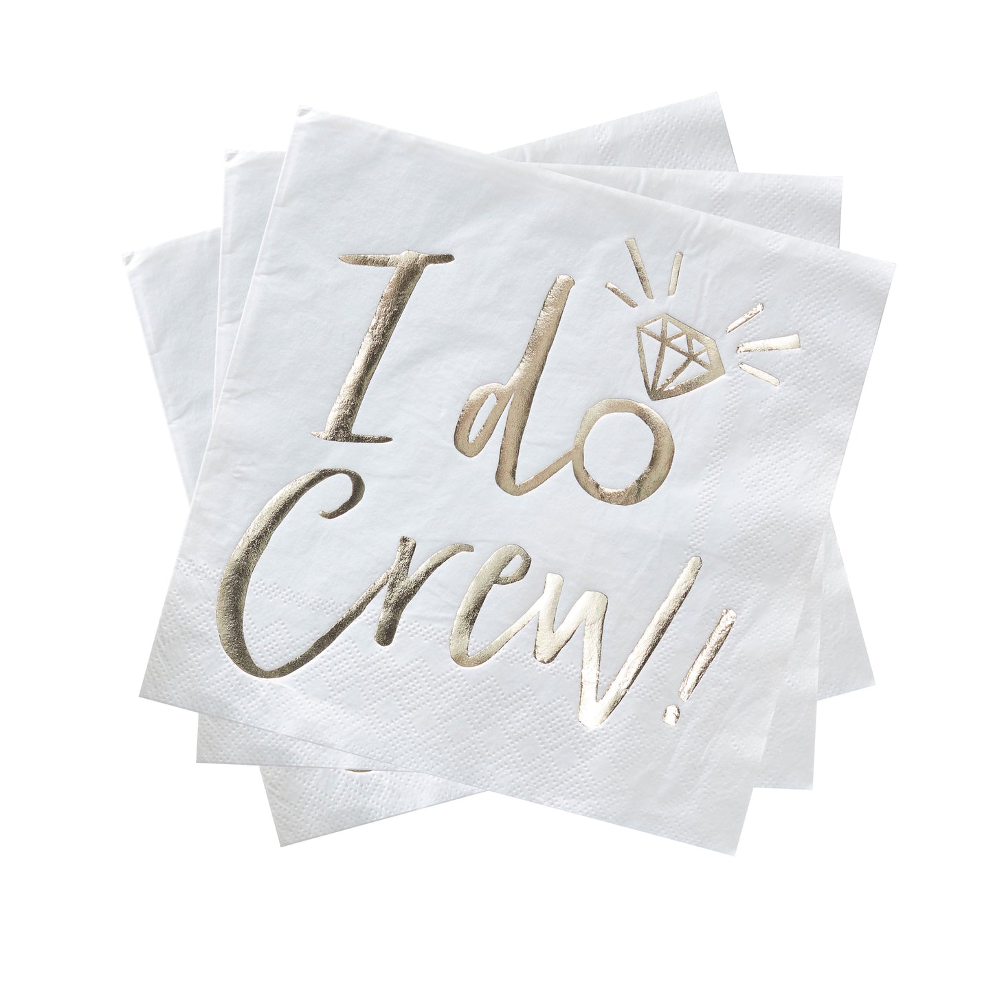 Gold foiled I Do Crew Hen Party Napkins