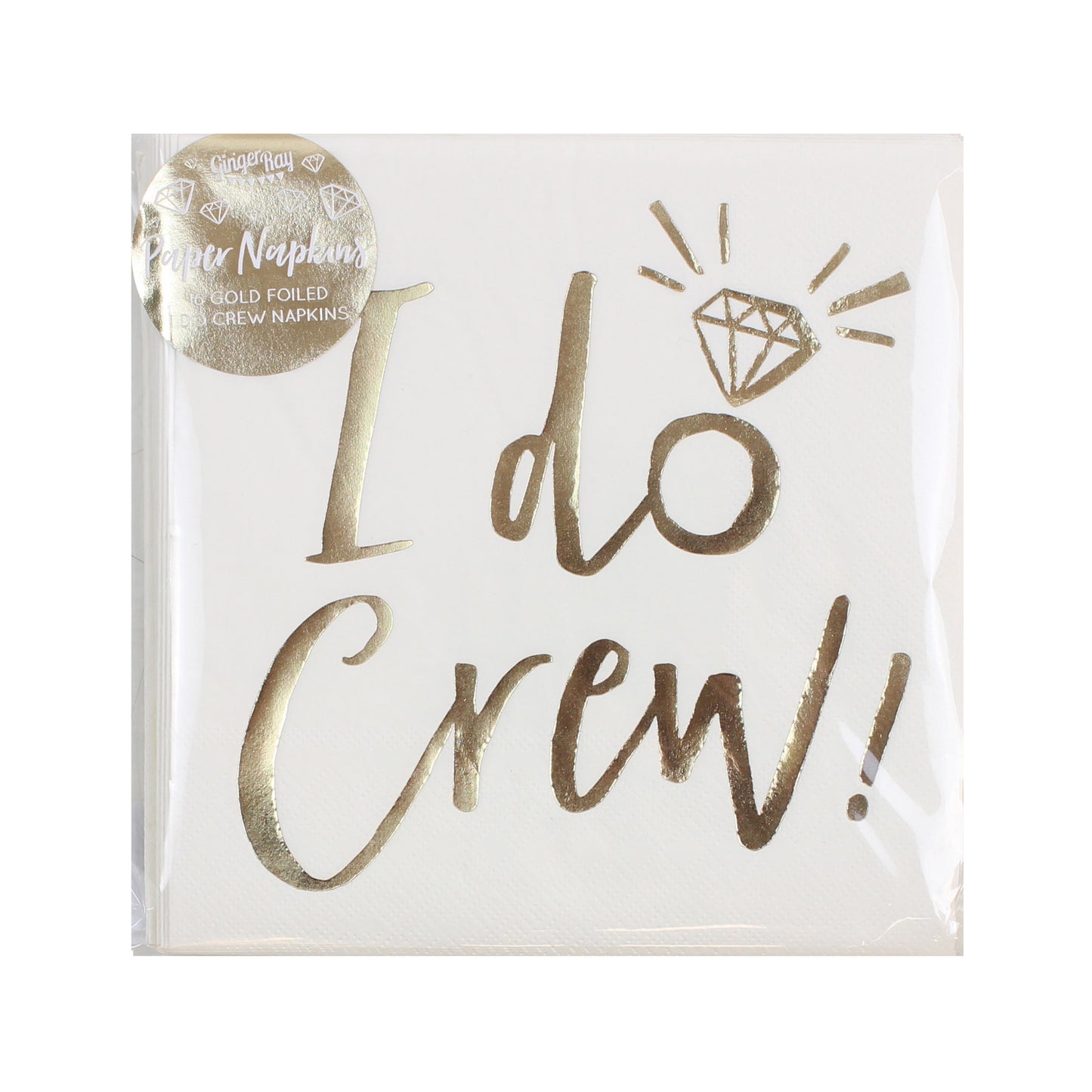 Gold foiled I Do Crew Hen Party Napkins