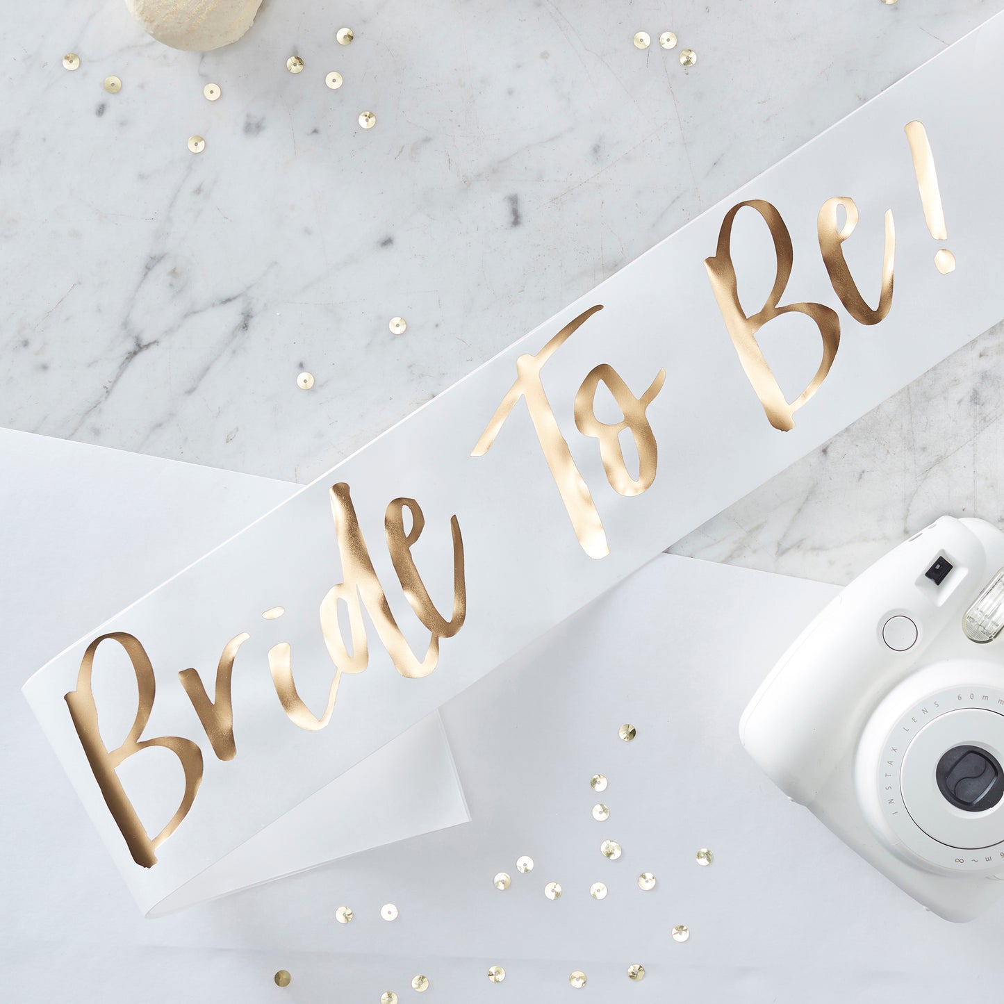 White And Gold Bride To Be Hen Party Sash