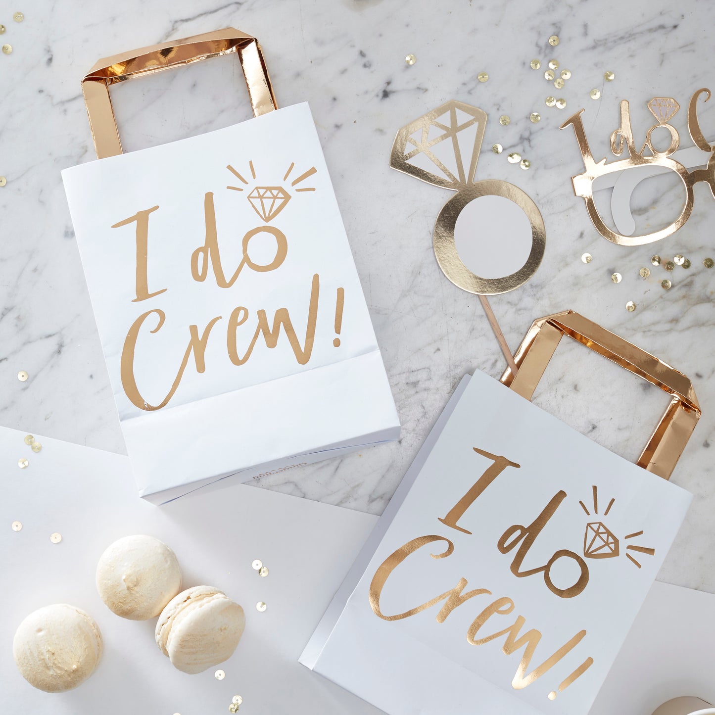 Gold I Do Crew Hen Party Bags