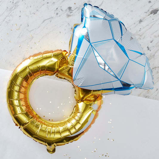 Foil Engagement Ring Balloon