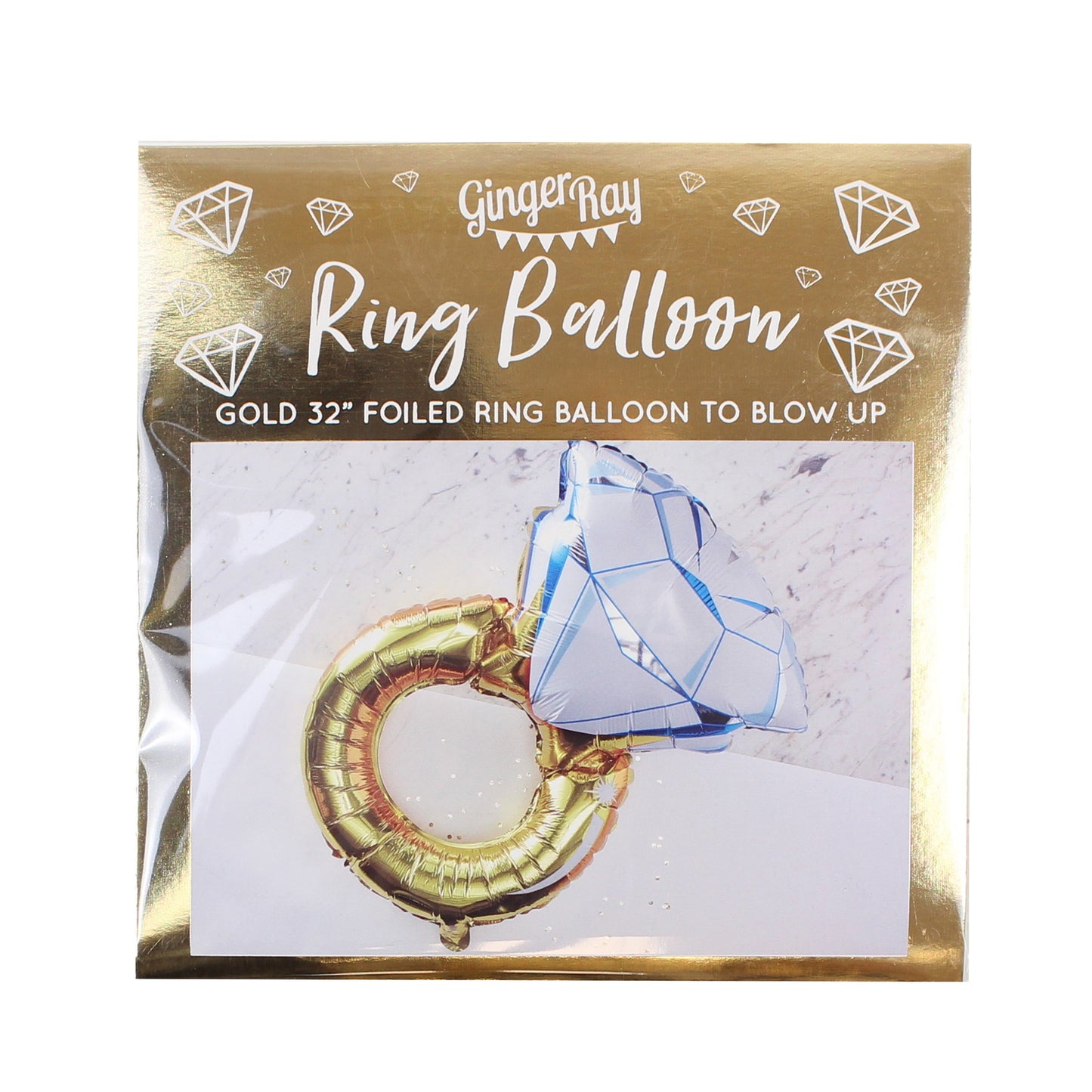 Foil Engagement Ring Balloon