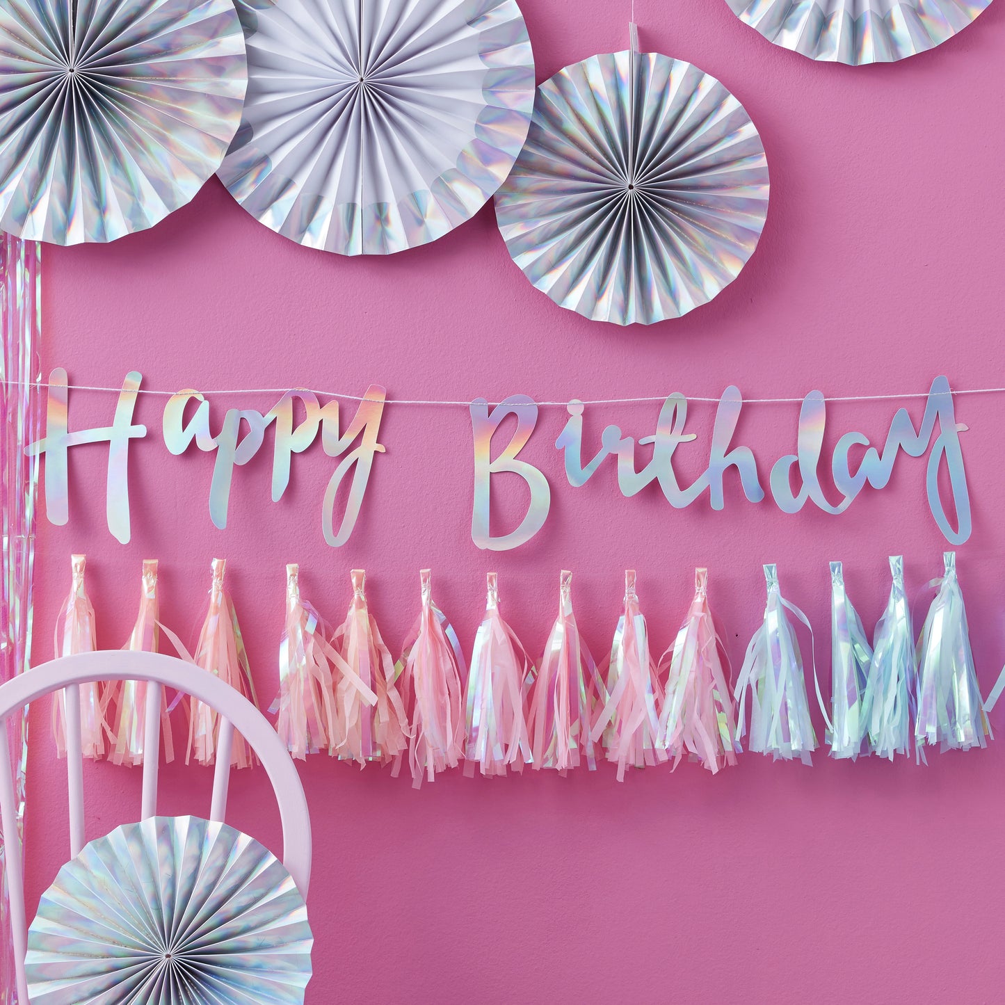 Iridescent Happy Birthday Bunting