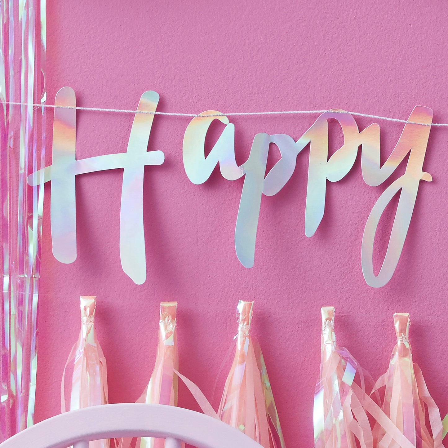 Iridescent Happy Birthday Bunting