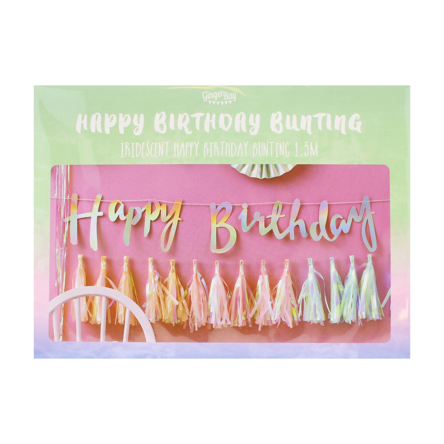 Iridescent Happy Birthday Bunting