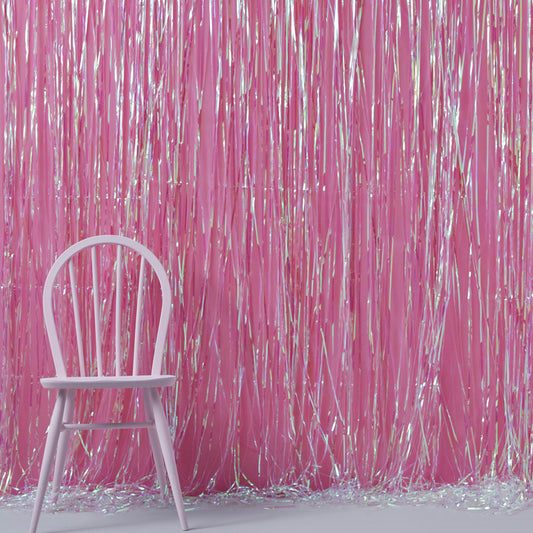 Iridescent Foil Fringe Party Backdrop