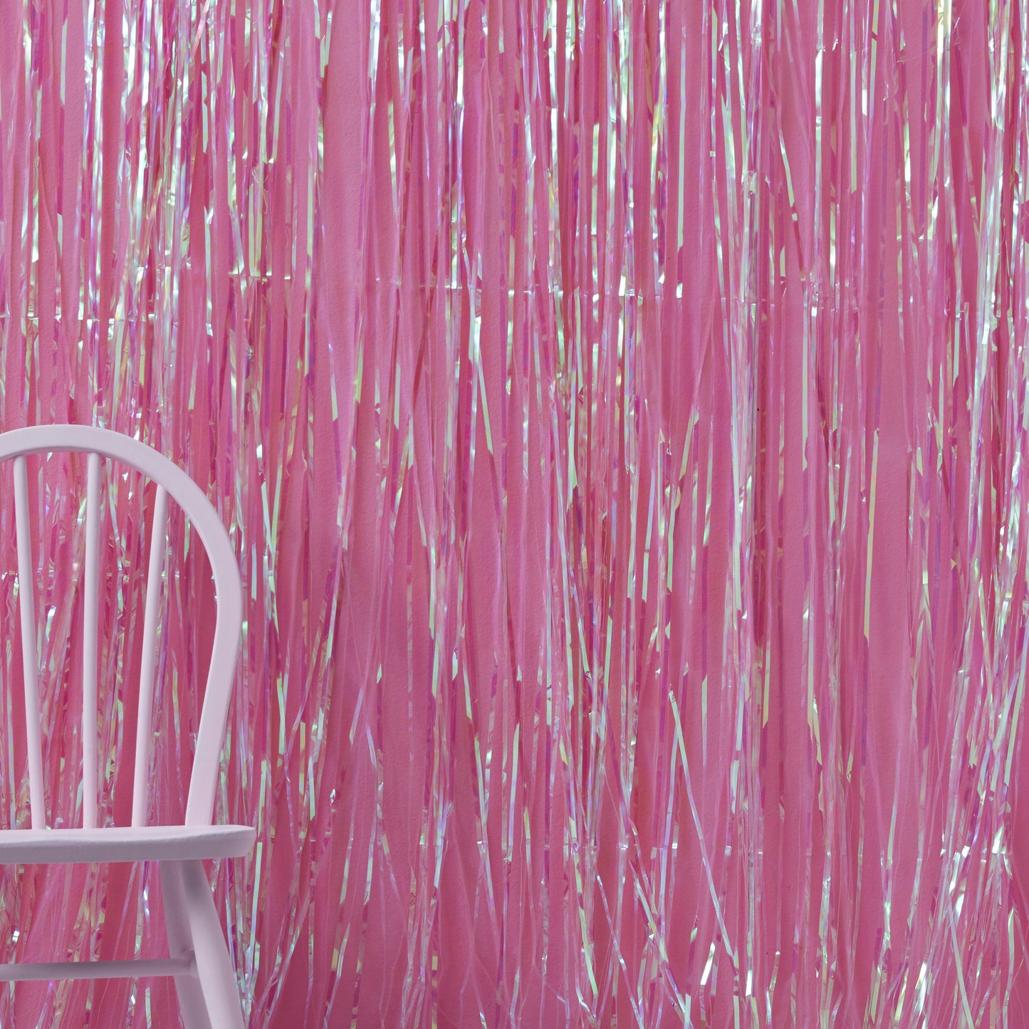 Iridescent Foil Fringe Party Backdrop