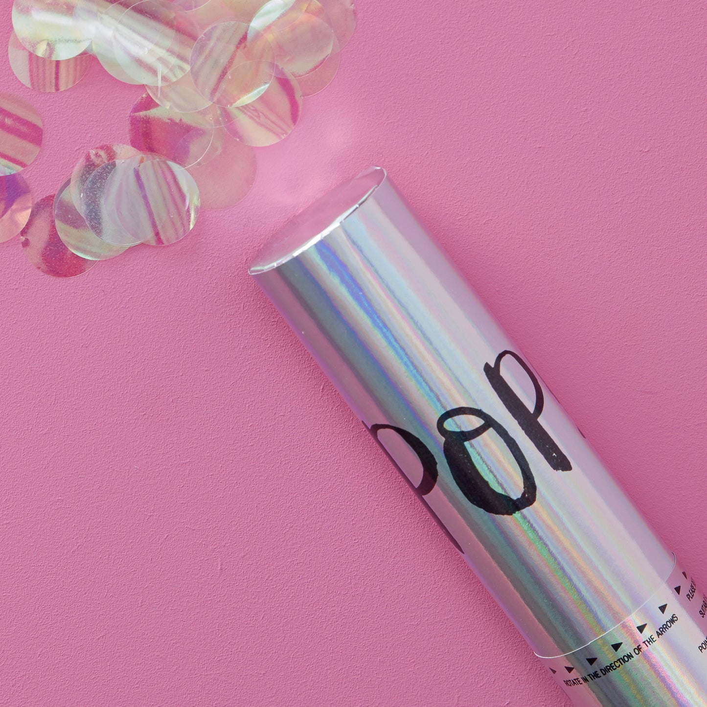 Iridescent Compressed Air Confetti Cannon