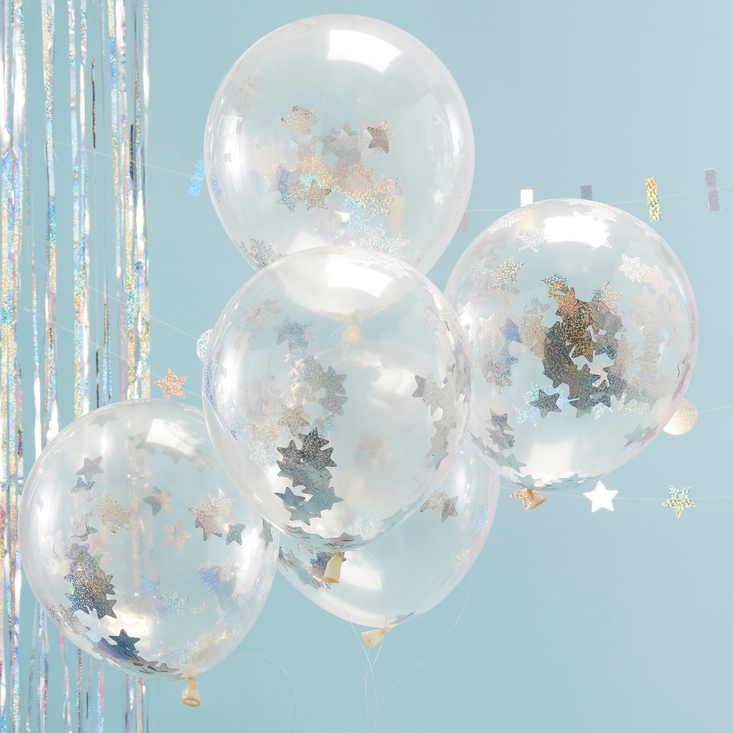Holographic Party Confetti Balloons