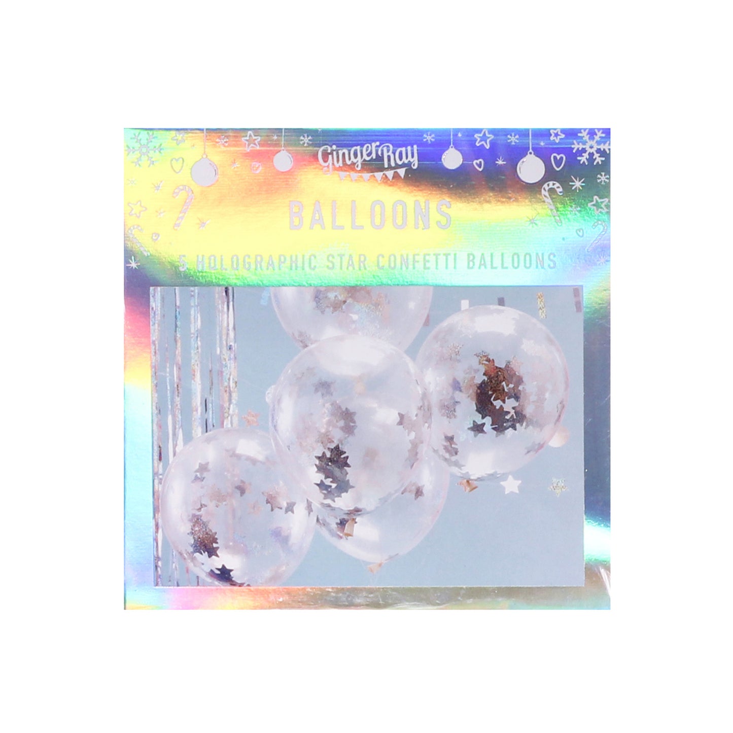 Holographic Party Confetti Balloons