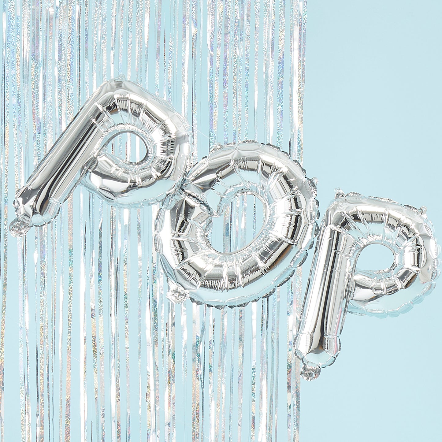 Silver Pop Fizz Clink Balloon Bunting - Jolly Vibes