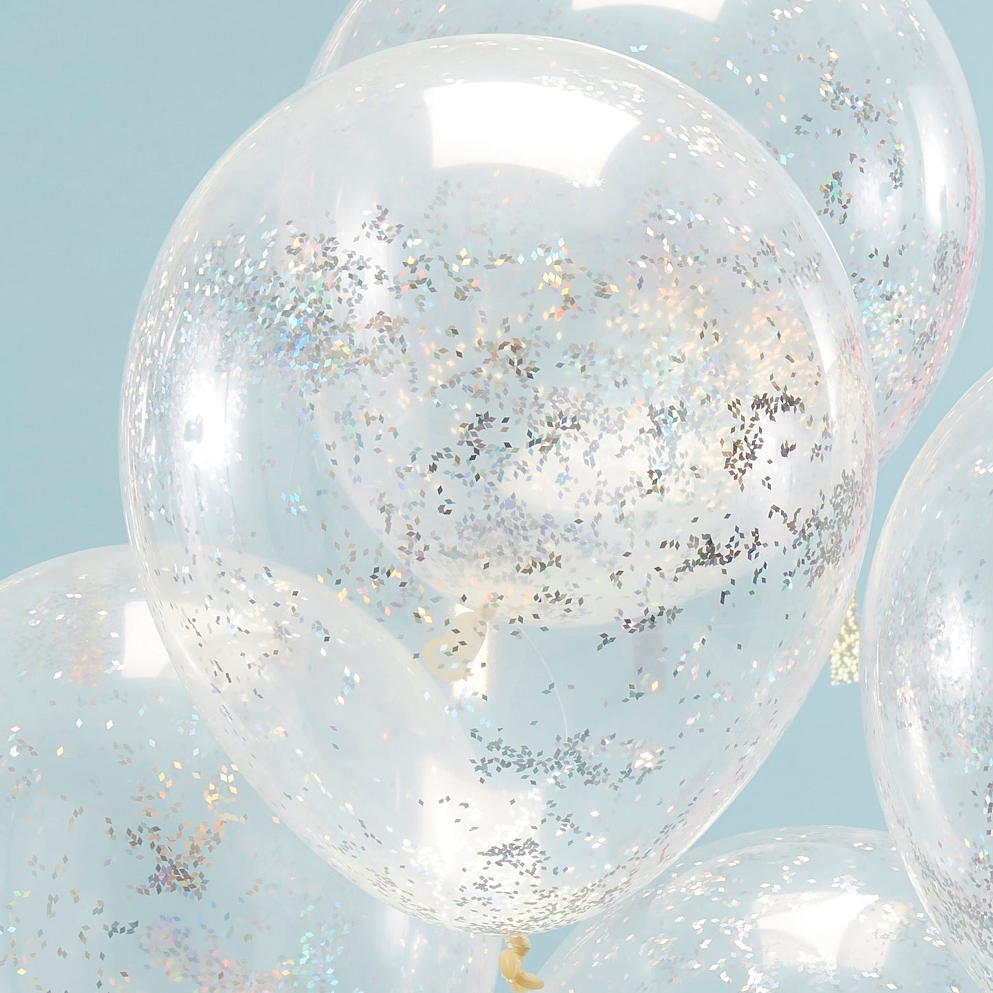 Holographic Glitter Confetti Balloons