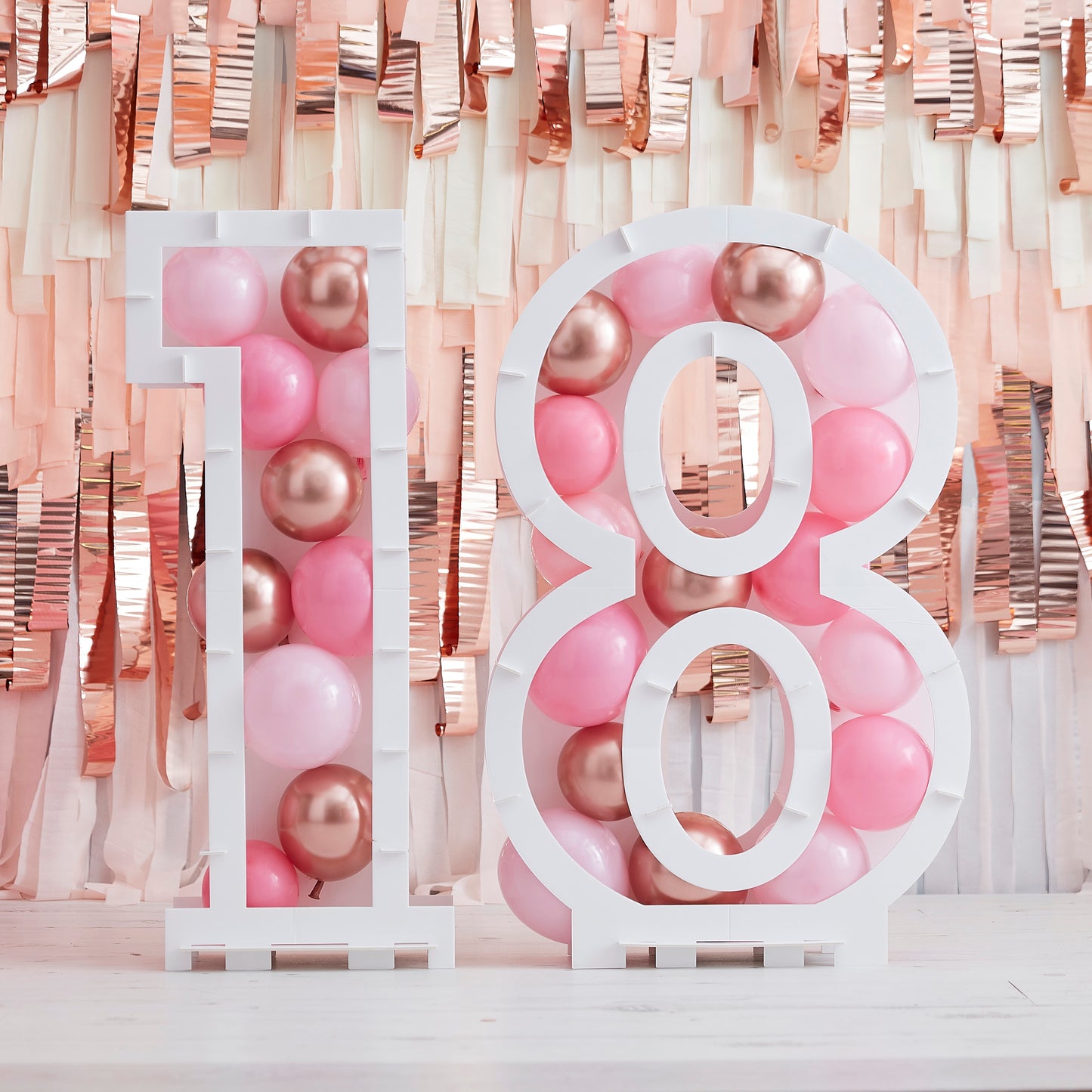 Pink Balloon Mosaic Number Stand 18