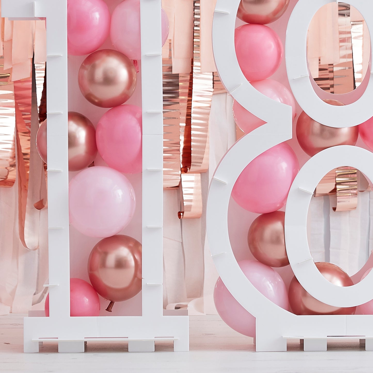 Pink Balloon Mosaic Number Stand 18
