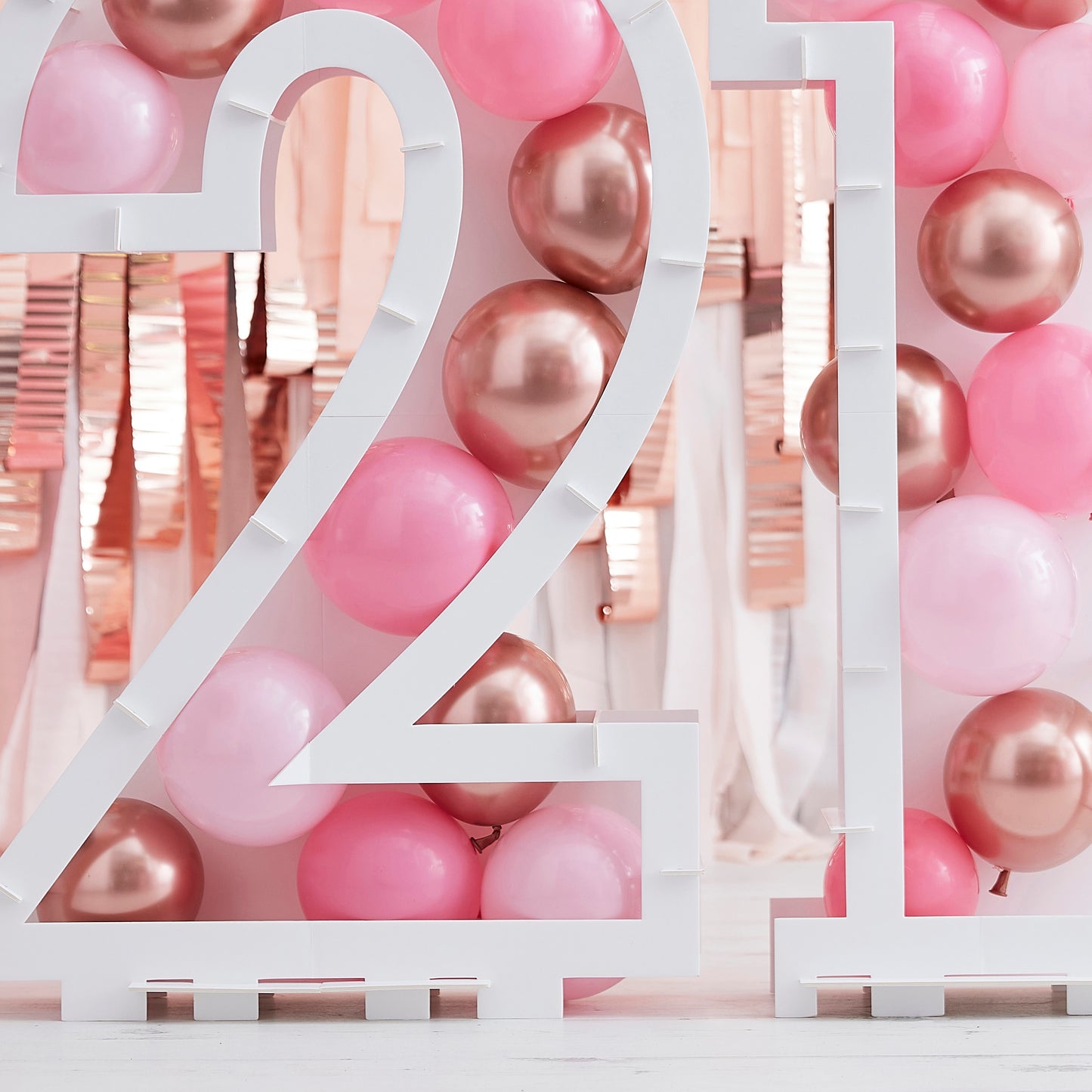 Pink Balloon Mosaic Number Stand 21