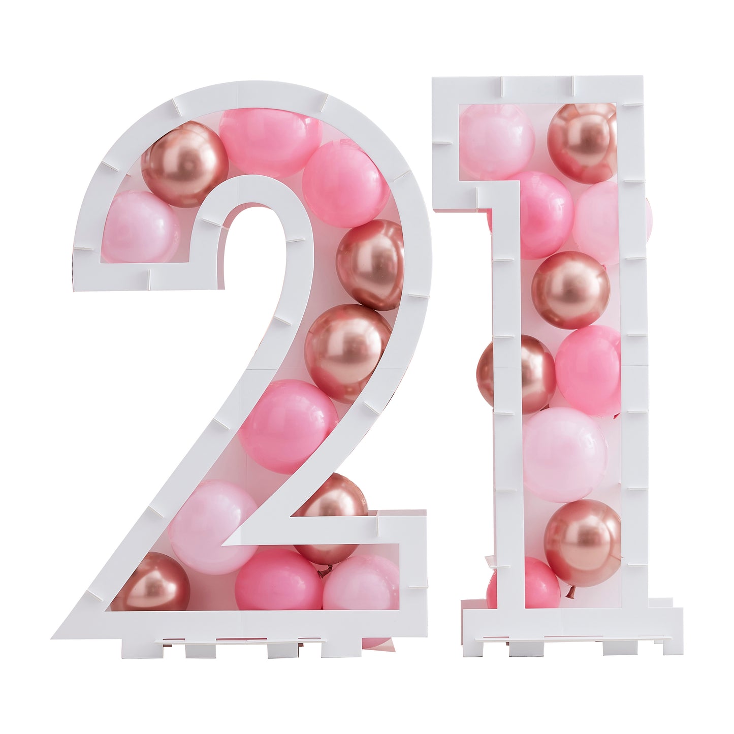 Pink Balloon Mosaic Number Stand 21