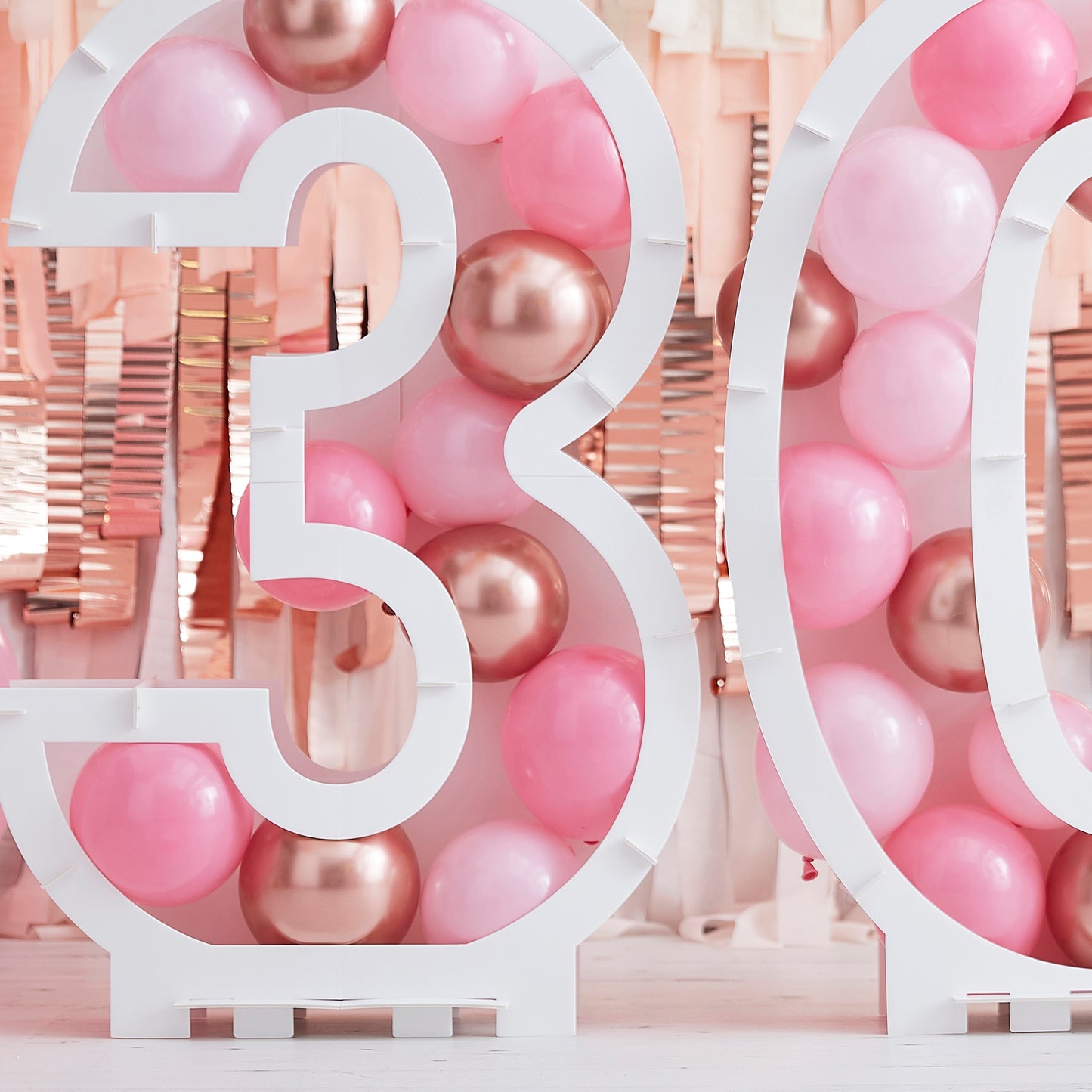 Pink Balloon Mosaic Number Stand 30