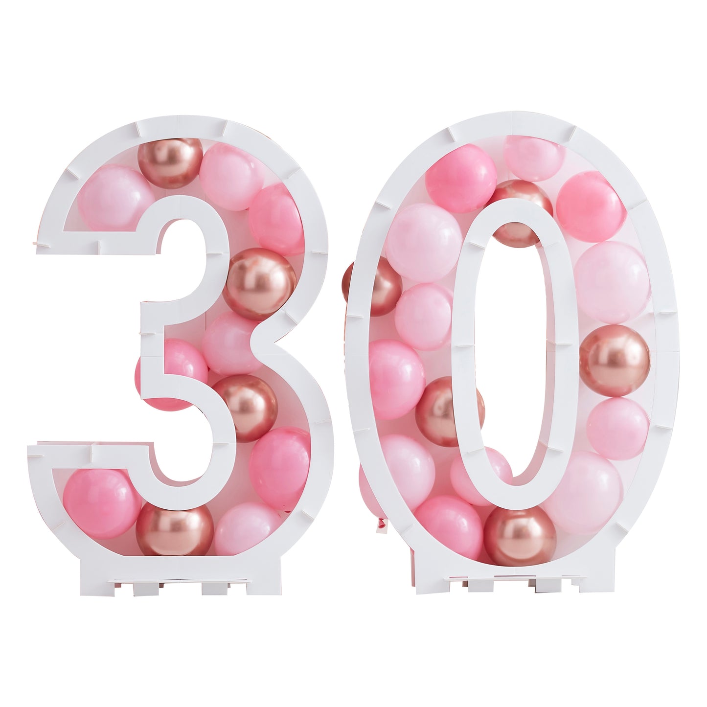 Pink Balloon Mosaic Number Stand 30