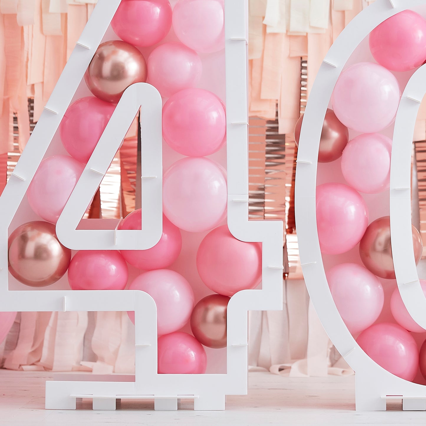 Pink Balloon Mosaic Number Stand 40