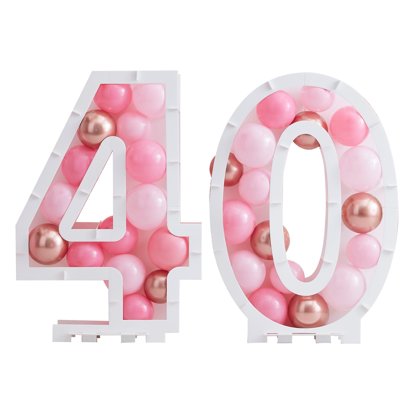 Pink Balloon Mosaic Number Stand 40
