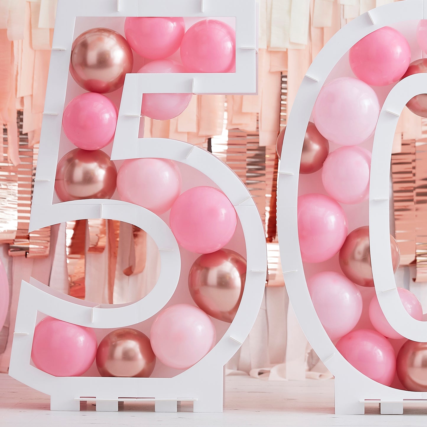 Pink Balloon Mosaic Number Stand 50