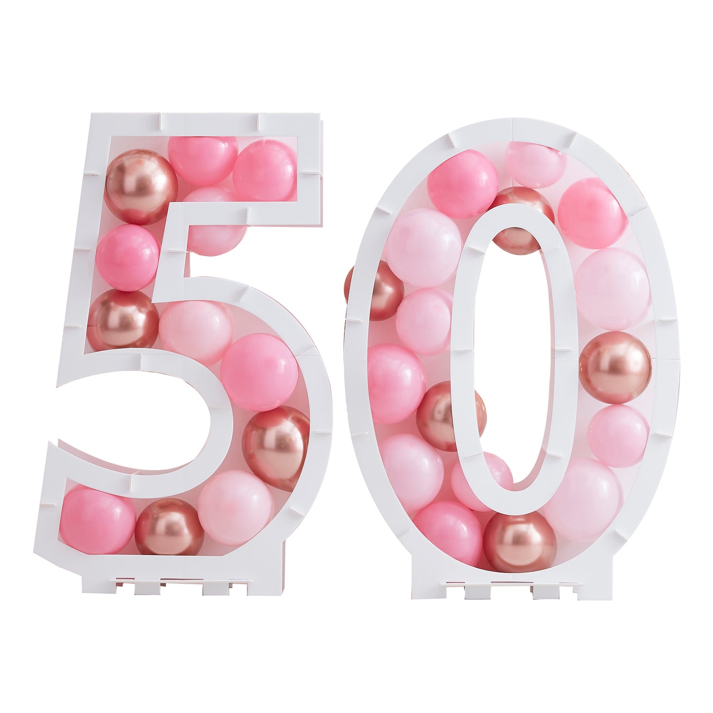 Pink Balloon Mosaic Number Stand 50