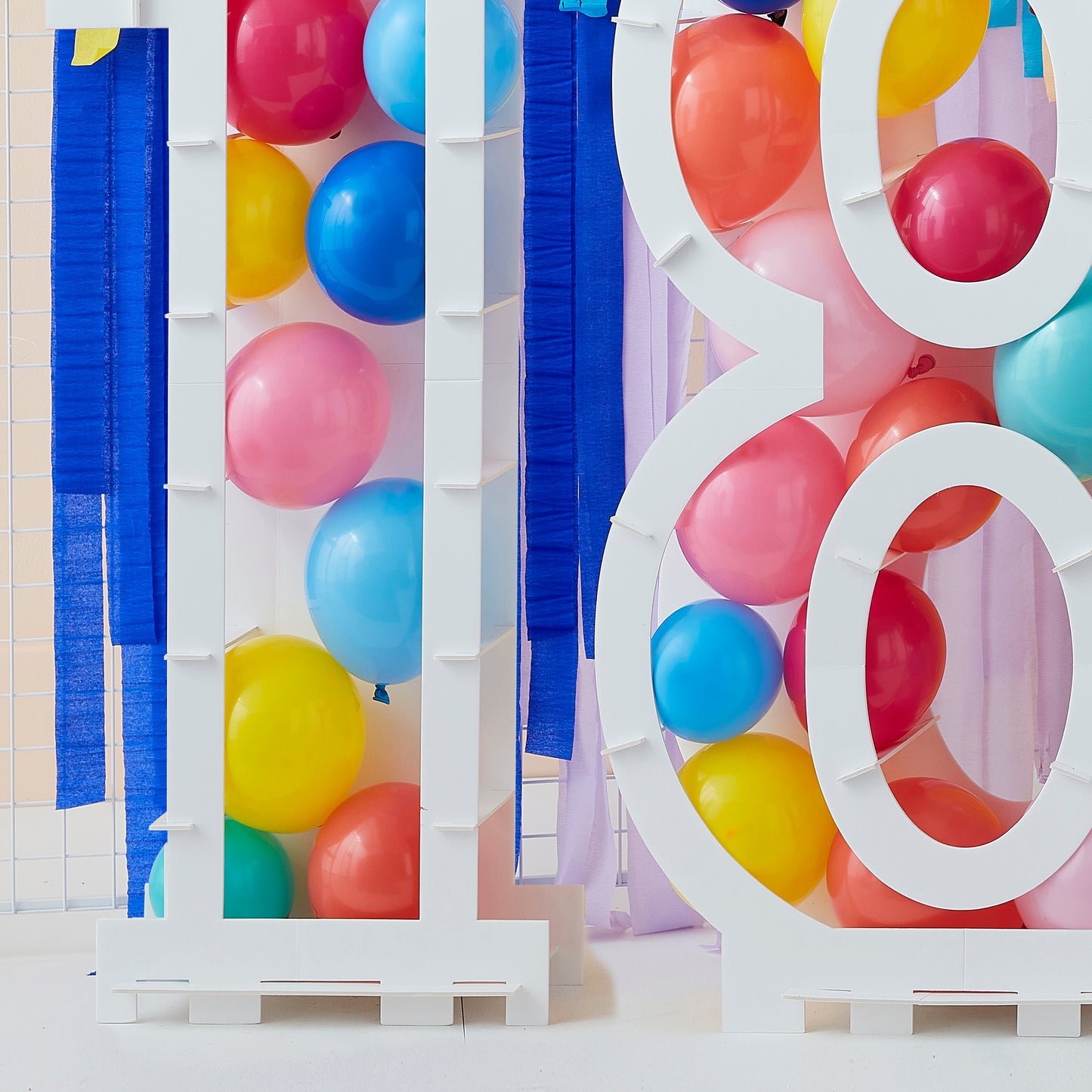 Rainbow Bright Balloon Mosaic Number Stand 18