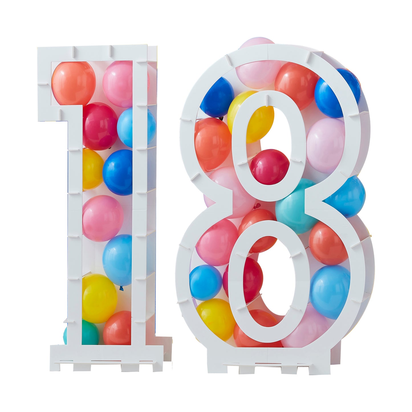 Rainbow Bright Balloon Mosaic Number Stand 18