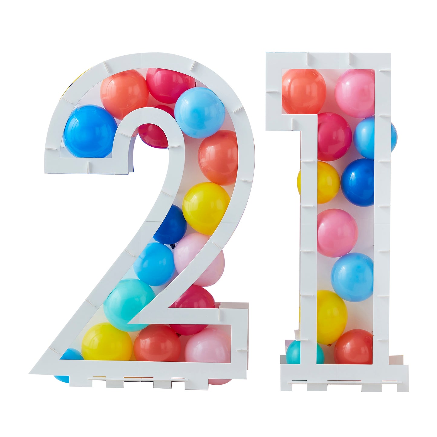 Rainbow Bright Balloon Mosaic Number Stand 21