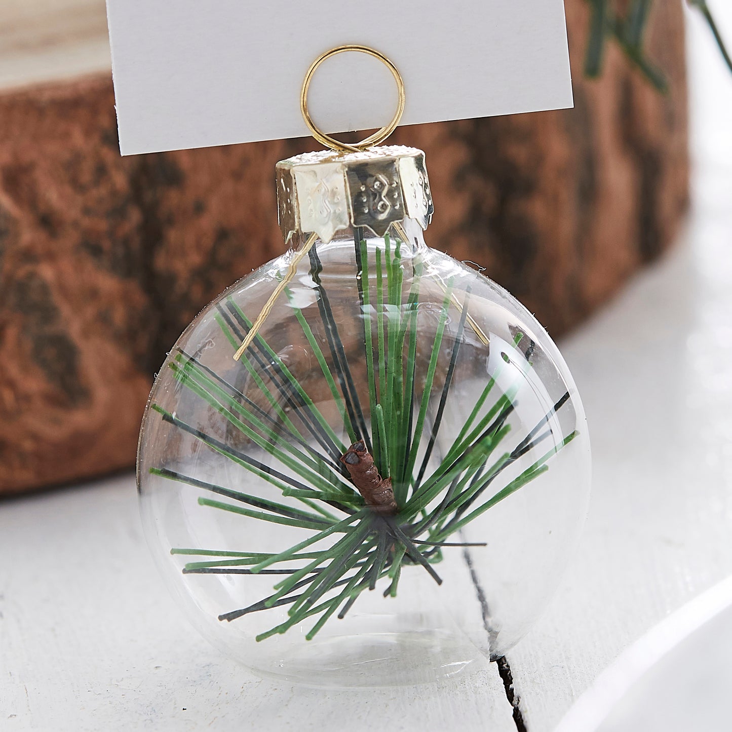 Rustic Foliage Christmas Place Card Holders